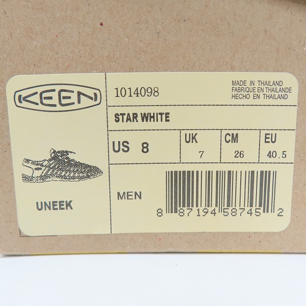 実際に弊社で買取させて頂いたKEEN/キーン UNEEK/ユニーク/スポーツサンダル 1014098/26.0の画像 9枚目