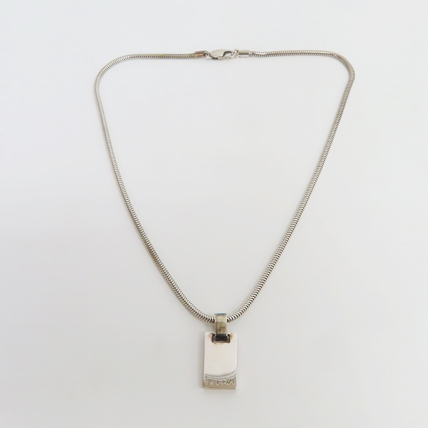 実際に弊社で買取させて頂いたCELINE/セリーヌ ロゴプレート  ネックレスの画像 1枚目