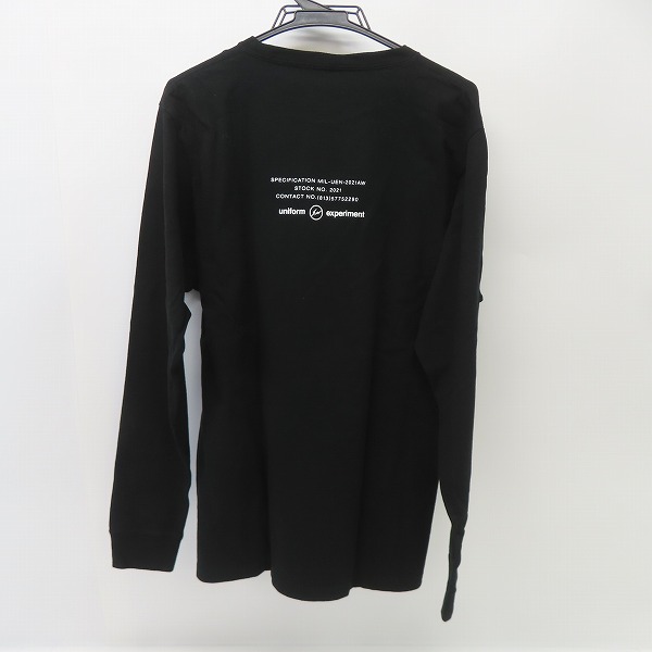 実際に弊社で買取させて頂いたUNIFORM EXPERIMENT/ユニフォームエクスペリメント L/S RIP STOP POCKET TEE/ポケット Tシャツ/長袖 ブラック UE-202067/3の画像 1枚目