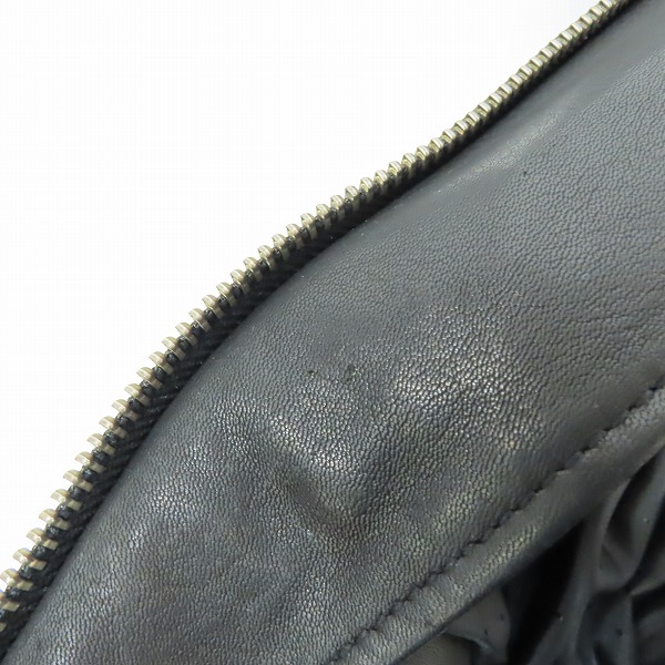 実際に弊社で買取させて頂いたDIESEL/ディーゼル ダブルレザー ライダースジャケット ブラック Lの画像 5枚目