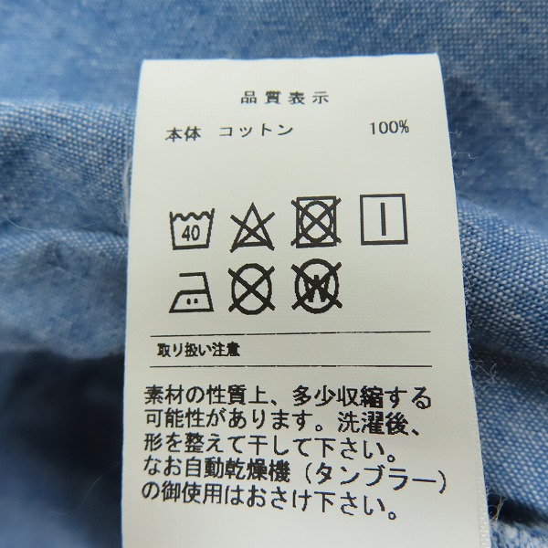 実際に弊社で買取させて頂いたDESCENDANT×Ron Herman/ディセンダント×ロンハーマン SALOON PULLOVER LS SHIRT ロングスリーブ シャツ/3の画像 4枚目