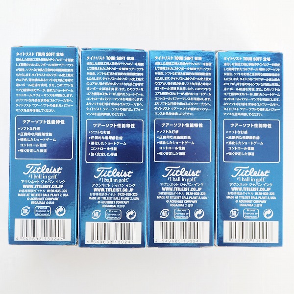 実際に弊社で買取させて頂いた【未使用】Titleist/タイトリスト TOUR SOFT ゴルフボール ホワイト 1ダースの画像 3枚目