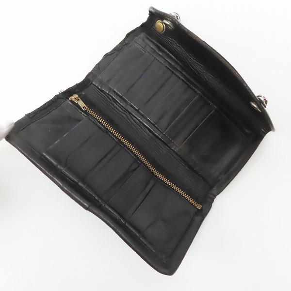 実際に弊社で買取させて頂いた【難あり】BWL/BILL WALL LEATHER/ビルウォールレザー 3つ折りウォレット/財布 ドロップハンドル付きの画像 3枚目