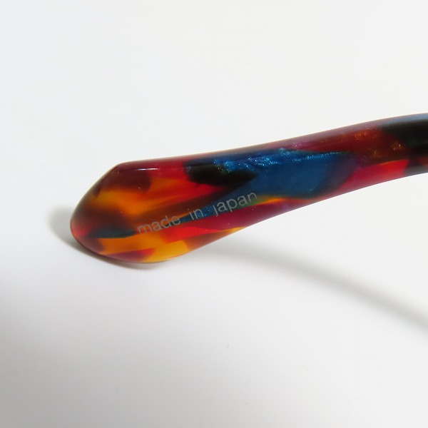 実際に弊社で買取させて頂いたless thanhuman/レスザンヒューマン Suisei スイセイ メガネフレーム アイウェア メタリックレッド系の画像 7枚目