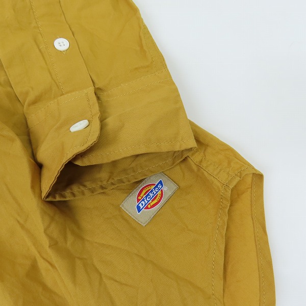 実際に弊社で買取させて頂いたDickies/ディッキーズ チェック/マスタードカラー ボタンシャツ 2点セットの画像 5枚目