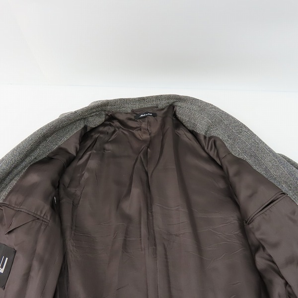 実際に弊社で買取させて頂いた【JPタグ】DUNHILL/ダンヒル ツイード調 ウールチェスターコート/50の画像 7枚目