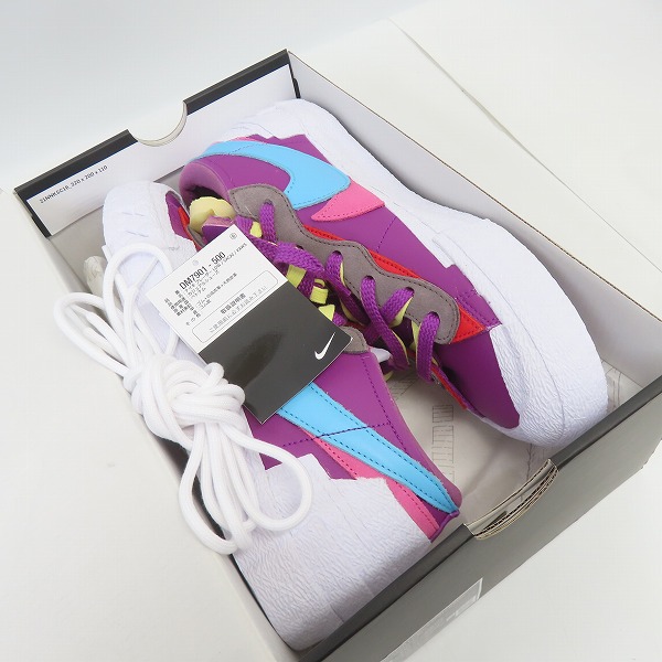 実際に弊社で買取させて頂いたNIKE×KAWS×SACAI/ナイキ×カウズ×サカイ BLAZER LOW/ブレーザーロー パープルダスク DM7901-500/28.5の画像 7枚目