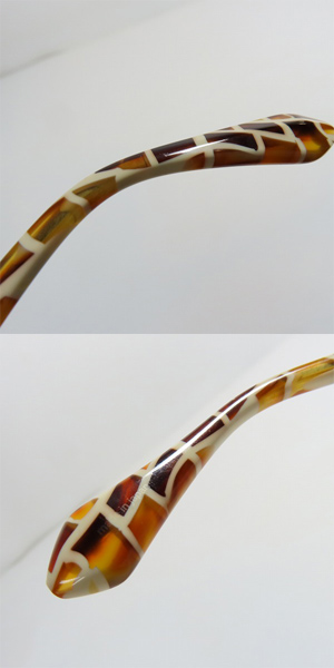 実際に弊社で買取させて頂いたless thanhuman/レスザンヒューマン Suisei スイセイ メガネフレーム アイウェア ブラック×ブラウン系の画像 7枚目