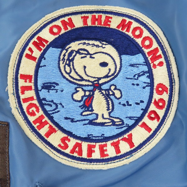 実際に弊社で買取させて頂いたBUZZ RICKSON'S/バズリクソンズ 東洋 ASTRONAUT L-2B カスタム フライト ジャケット スヌーピー BR14445 /Sの画像 6枚目