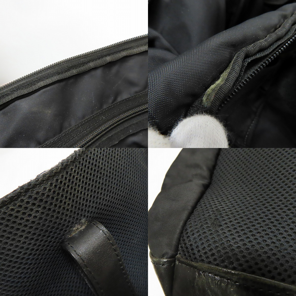 実際に弊社で買取させて頂いたUNDERCOVER/アンダーカバー 2WAY レザー/ナイロン バーキン型バッグの画像 6枚目