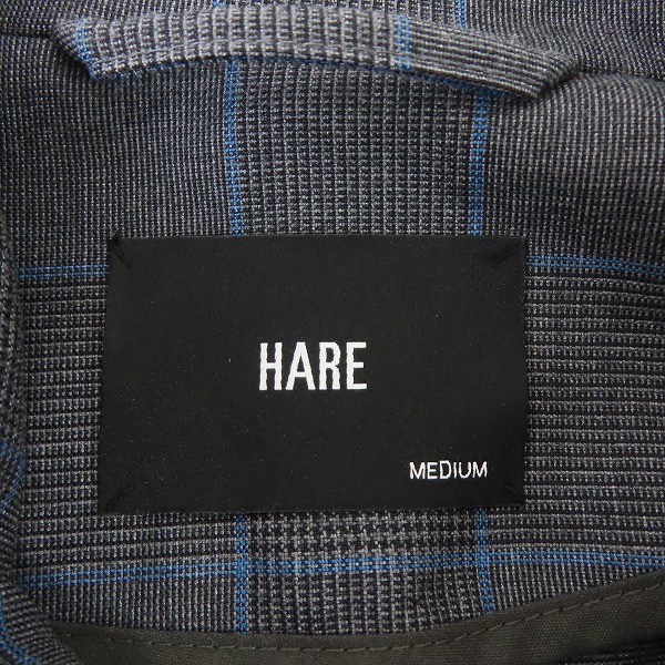 実際に弊社で買取させて頂いたHARE/ハレ チェック柄 ボタン シャツジャケット HA030059AD /Mの画像 2枚目