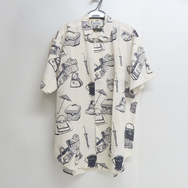 実際に弊社で買取させて頂いたPaul Smith london/ポールスミス ロンドン 半袖 シャツ 総柄 ホワイト /L