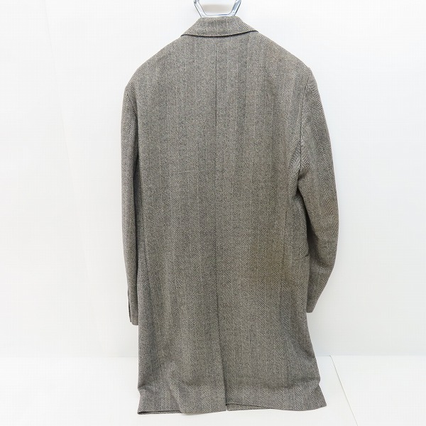 実際に弊社で買取させて頂いた【JPタグ】DUNHILL/ダンヒル ツイード調 ウールチェスターコート/50の画像 1枚目