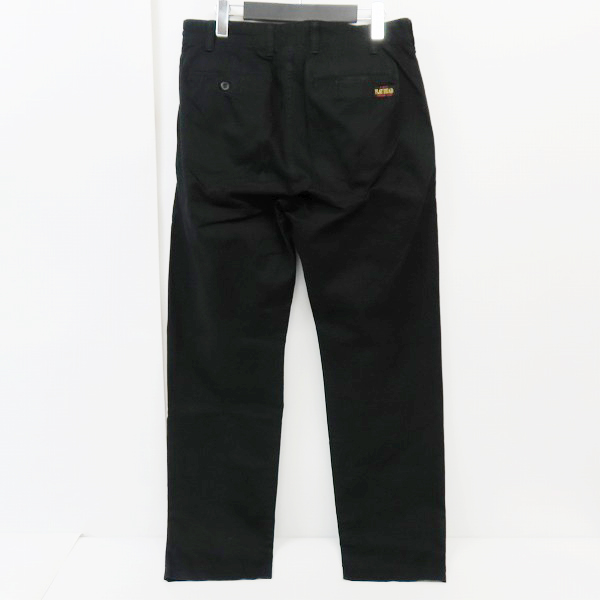 実際に弊社で買取させて頂いたTHE FLAT HEAD/ザフラットヘッド ワイドチノパンツ ブラック FN-PA-C007/Mの画像 1枚目