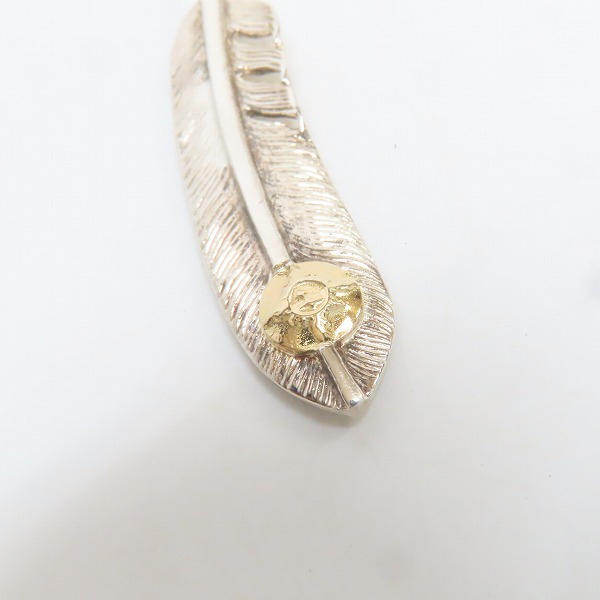 実際に弊社で買取させて頂いたFIRST ARROW'S/ファーストアローズ K18付フェザー フェザー ペンダント Size：M P-520Rの画像 4枚目