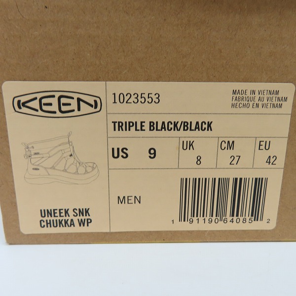 実際に弊社で買取させて頂いたKEEN/キーン UNEEK SNK CHUKKA WP/トレッキングブーツ 1023553/27の画像 8枚目
