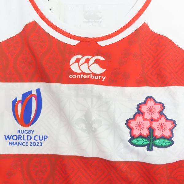 実際に弊社で買取させて頂いた【未使用】CANTERBURY/カンタベリー ラグビー ジャパンRWC2023/日本代表 レプリカジャージ ホーム RG33980WC/Lの画像 5枚目