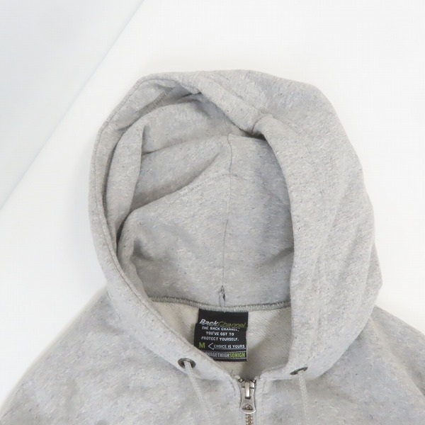 実際に弊社で買取させて頂いたBack Channel/バックチャンネル NYC ジップアップパーカー Mの画像 4枚目