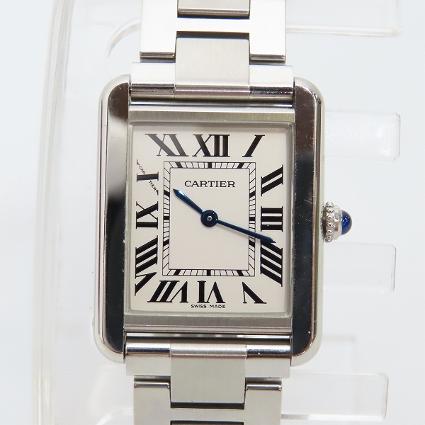 実際に弊社で買取させて頂いたCartier/カルティエ タンクソロSM スクエア シルバー文字盤 メンズ/ボーイズ腕時計 3170【動作未確認】の画像 1枚目