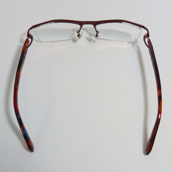 実際に弊社で買取させて頂いたless thanhuman/レスザンヒューマン Suisei スイセイ メガネフレーム アイウェア メタリックレッド系の画像 3枚目