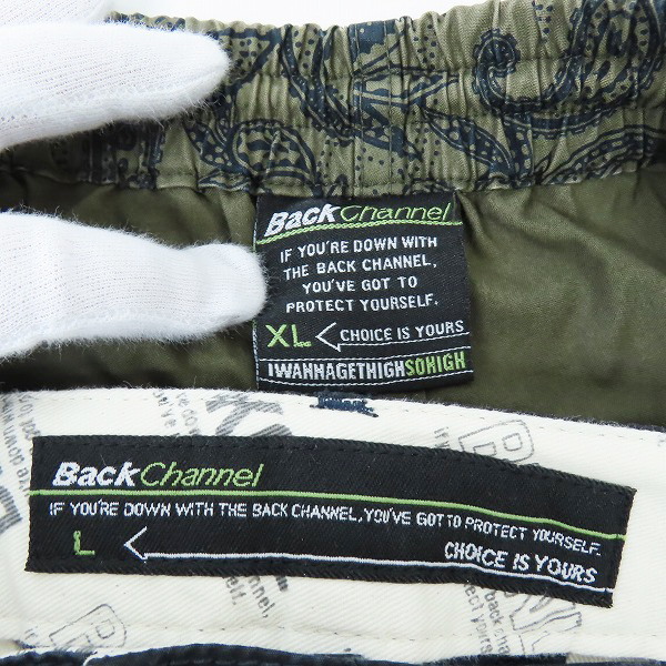実際に弊社で買取させて頂いたBackChannel/バックチャンネル カモフラ/迷彩 ペイズリー柄 ハーフパンツ 2点セットの画像 2枚目