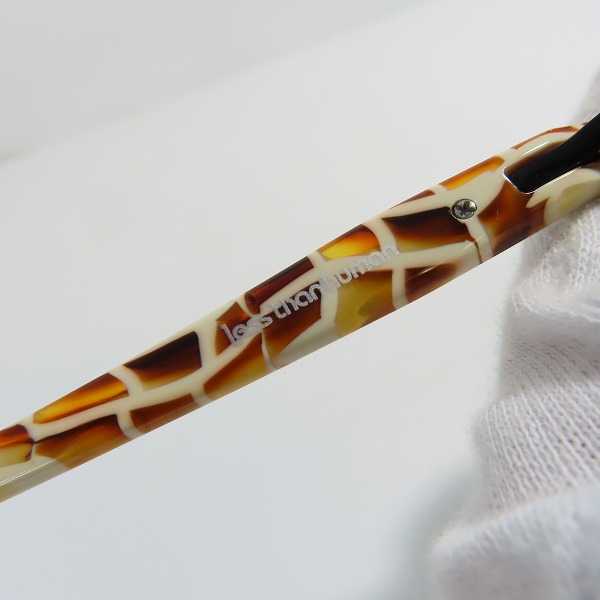 実際に弊社で買取させて頂いたless thanhuman/レスザンヒューマン Suisei スイセイ メガネフレーム アイウェア ブラック×ブラウン系の画像 6枚目