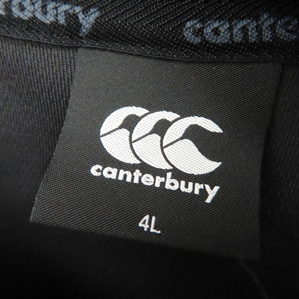 実際に弊社で買取させて頂いたCANTERBURY/カンタベリー ポロシャツ ブラック/RP32016B/4Lの画像 2枚目