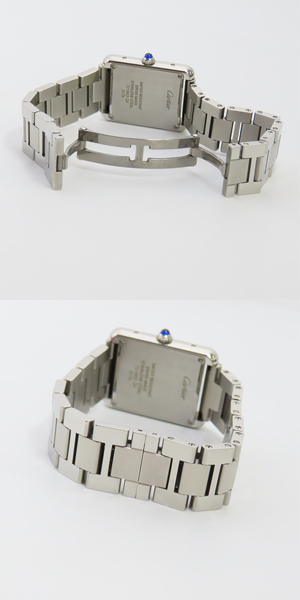 実際に弊社で買取させて頂いたCartier/カルティエ タンクソロSM スクエア シルバー文字盤 メンズ/ボーイズ腕時計 3170【動作未確認】の画像 3枚目
