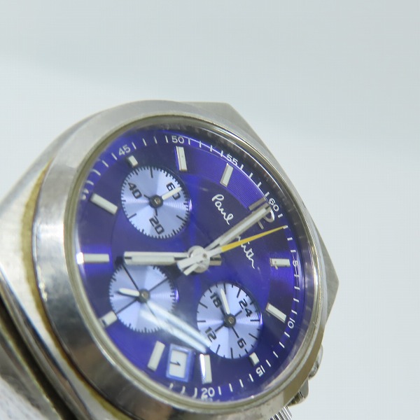 実際に弊社で買取させて頂いたPaul Smith/ポールスミス クロノグラフ 腕時計 F520-T008402【動作未確認】の画像 5枚目