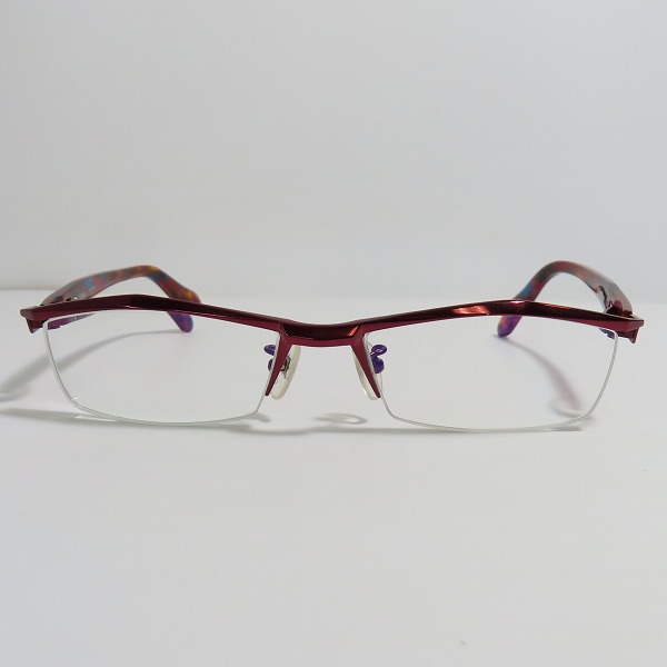 実際に弊社で買取させて頂いたless thanhuman/レスザンヒューマン Suisei スイセイ メガネフレーム アイウェア メタリックレッド系の画像 1枚目
