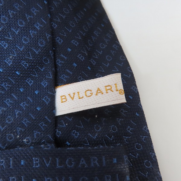 実際に弊社で買取させて頂いたBVLGARI/ブルガリ ロゴ シルクネクタイの画像 3枚目