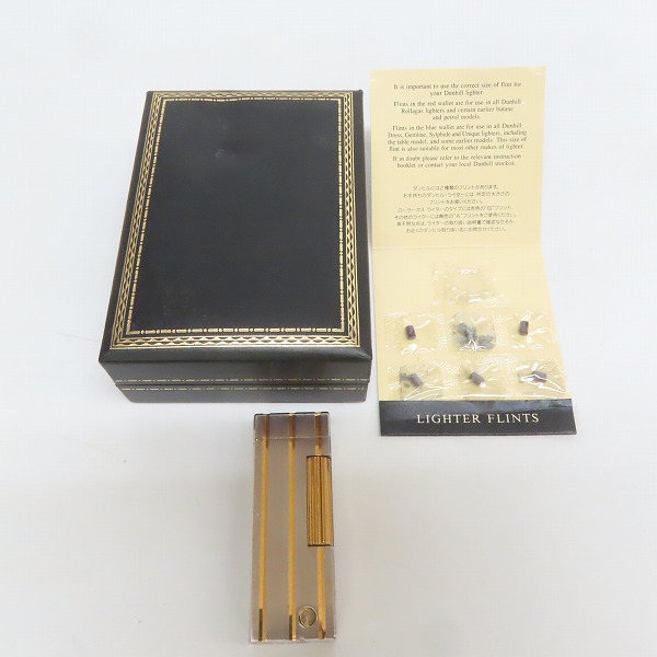 実際に弊社で買取させて頂いたdunhill/ダンヒル サイドローラー ガスライター シルバー×ゴールドの画像 7枚目