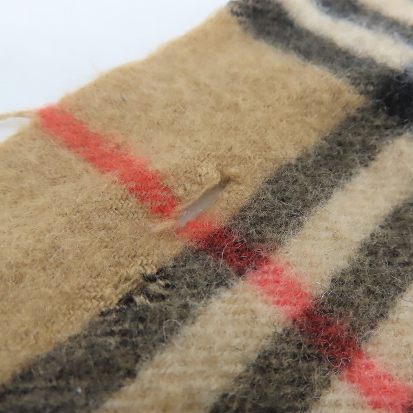 実際に弊社で買取させて頂いたBurberrys/バーバリーズ ノバチェック カシミヤ マフラーの画像 5枚目