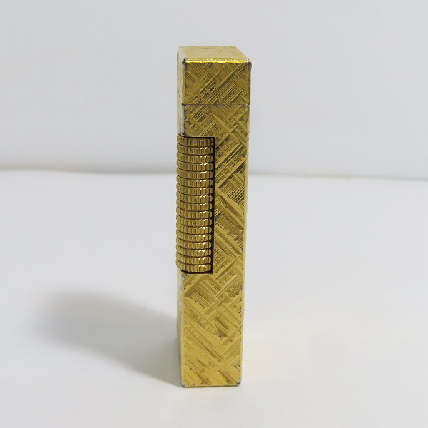 実際に弊社で買取させて頂いたdunhill/ダンヒル ガスライター サイドローラー クロスライン ゴールド の画像 3枚目