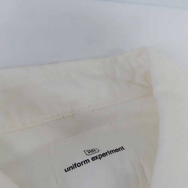 実際に弊社で買取させて頂いたUNIFORM EXPERIMENT/ユニフォームエクスペリメント INSIDE OUT B.D SHIRT/インサイドアウト ボタンダウン シャツ UE-180048/3の画像 6枚目
