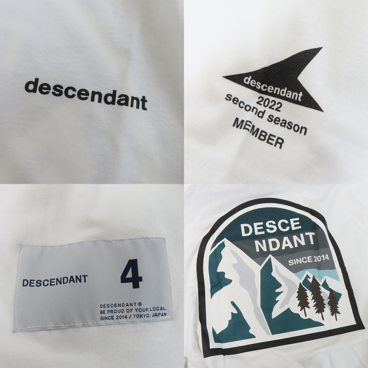 実際に弊社で買取させて頂いたDESCENDANT/ディセンダント MOUNTAIN RANGE Tシャツ 222ATDS-STM01ES/4の画像 5枚目