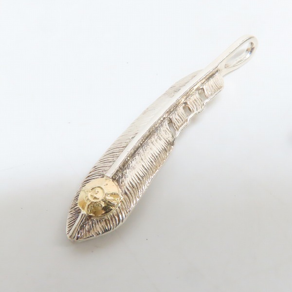 実際に弊社で買取させて頂いたFIRST ARROW'S/ファーストアローズ K18付フェザー フェザー ペンダント Size：M P-520R