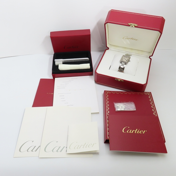 実際に弊社で買取させて頂いたCartier/カルティエ タンクソロSM スクエア シルバー文字盤 メンズ/ボーイズ腕時計 3170【動作未確認】の画像 9枚目