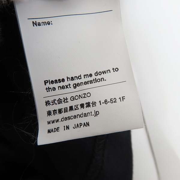 実際に弊社で買取させて頂いたDESCENDANT/ディセンダント クジラロゴ刺繍 クルーネック 長袖Tシャツ/2の画像 3枚目