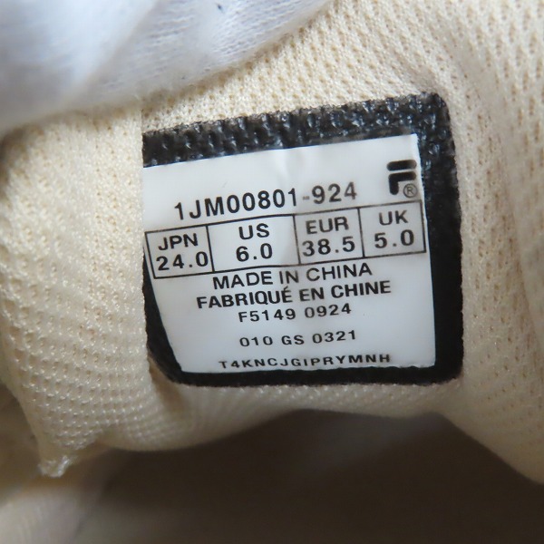 実際に弊社で買取させて頂いたFILA/フィラ OAKMONT オークモント スニーカー レディース 1JM00801-924 24.0の画像 5枚目