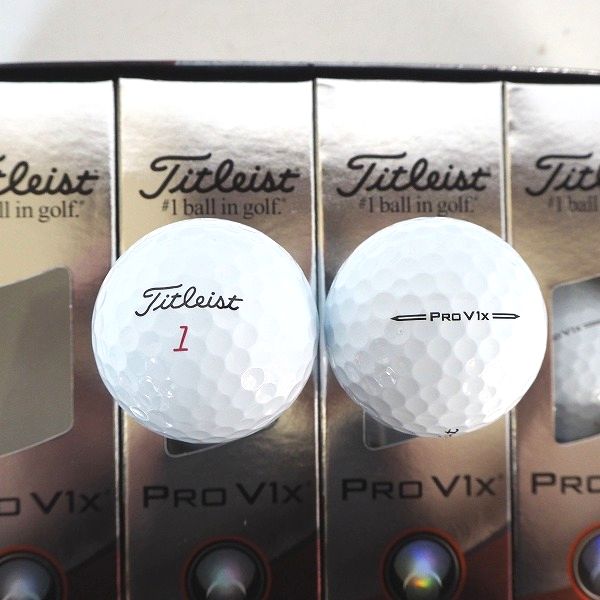 実際に弊社で買取させて頂いた【未使用】Titleist/タイトリスト PRO V1x ゴルフボール ホワイト 2ダースの画像 1枚目