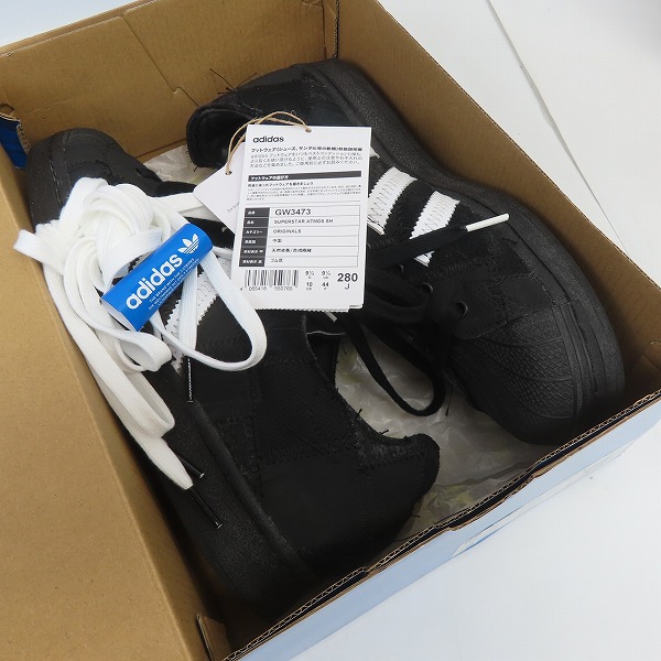 実際に弊社で買取させて頂いたRECOUTURE×atmos×adidas/リクチュール×アトモス×アディダス Superstar Black/スーパースター ブラック GW3473/28の画像 7枚目