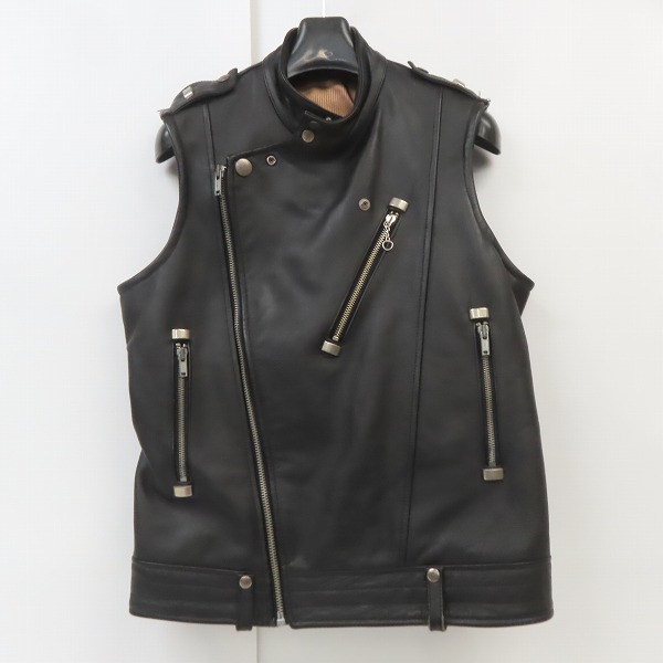 実際に弊社で買取させて頂いたUNITED ARROWS/ユナイテッドアローズ BLUE LABEL/ブルーレーベル 牛革 レザーダブルライダースベスト/S