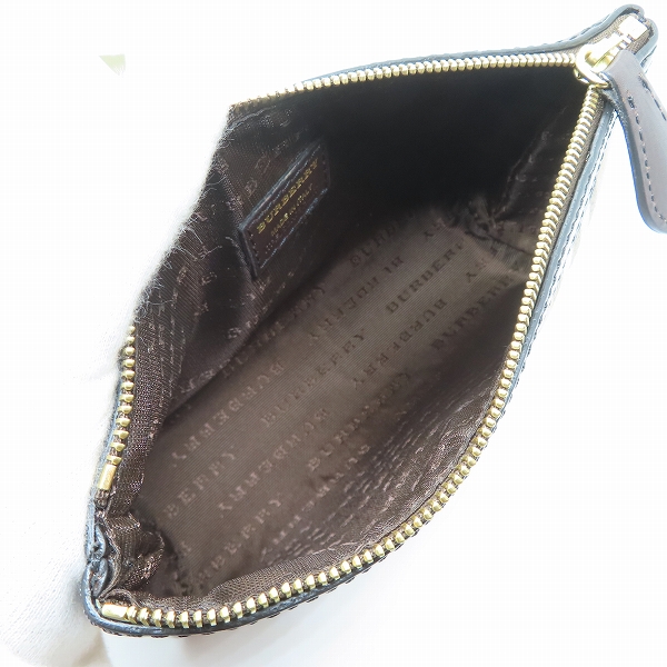 実際に弊社で買取させて頂いたBurberry/バーバリー レザー ノバチェック メイクポーチ 化粧ポーチの画像 3枚目
