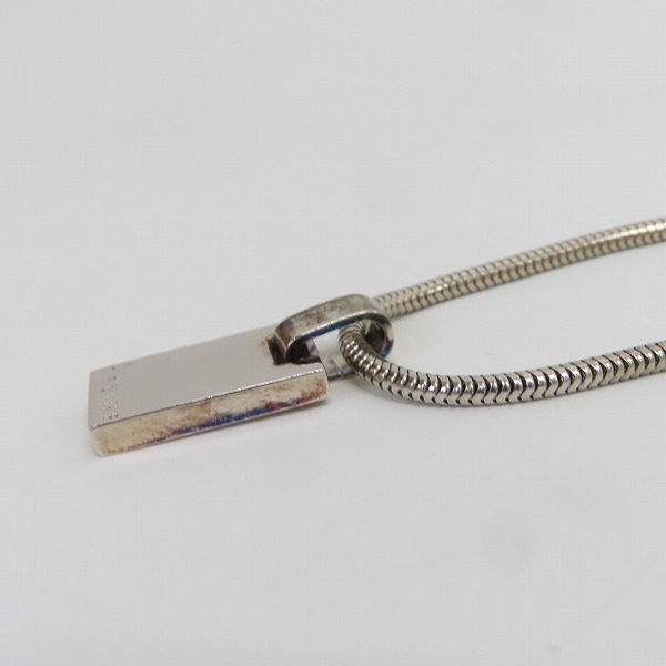 実際に弊社で買取させて頂いたCELINE/セリーヌ ロゴプレート  ネックレスの画像 4枚目