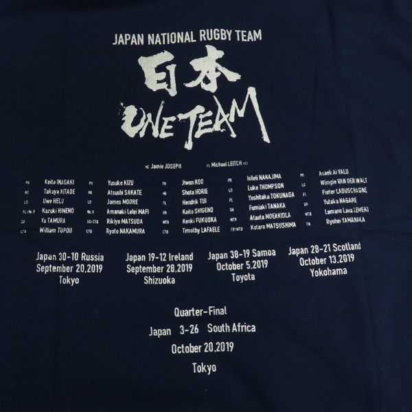 実際に弊社で買取させて頂いた【未使用】CANTERBURY/カンタベリー 2019 ラグビーワールドカップ メモリアルTシャツ VWT39455/3Lの画像 6枚目