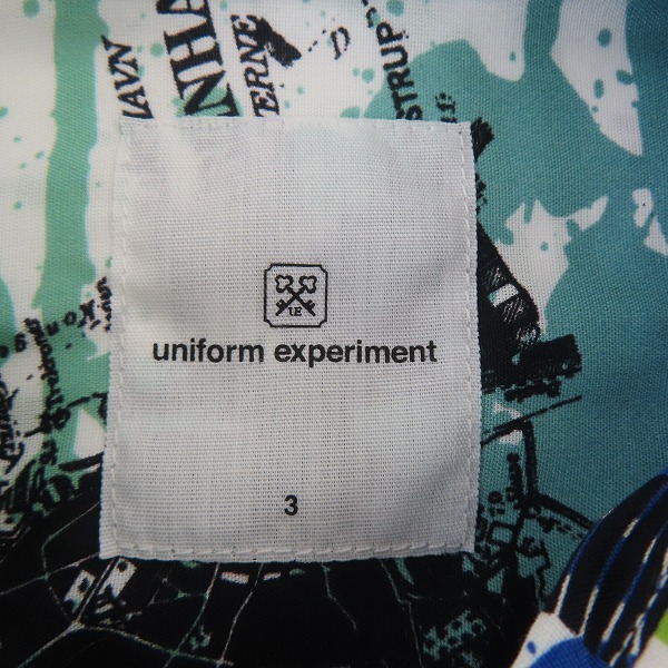 実際に弊社で買取させて頂いたUNIFORM EXPERIMENT/ユニフォームエクスペリメント BIG REGULAR COLLAR SHIRT/ビッグレギュラーカラーシャツ/UE-210001/3の画像 2枚目
