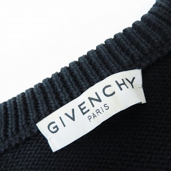 実際に弊社で買取させて頂いた【JPタグ】GIVENCHY/ジバンシィ 19AW スプリットロゴデザイン ニットセーター BM90B4401M/Mの画像 2枚目