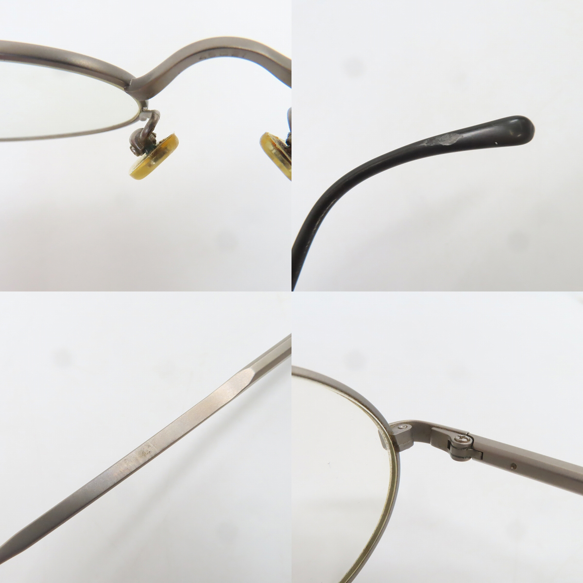 実際に弊社で買取させて頂いたGIORGIO ARMANI/ジョルジオ アルマーニ 度入り 眼鏡/メガネフレーム TITANIUM  オーバル型 122Tの画像 9枚目