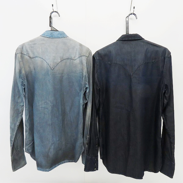 実際に弊社で買取させて頂いたDIESEL BLACK GOLD/ディーゼルブラックゴールド ウエスタン デニムシャツ/2点セットの画像 1枚目